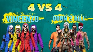 4 vs 4 Clash Squad  Vincenzo Syblus vs  B2K  7h  Free Fire Most intense Match ever played [upl. by Reese]