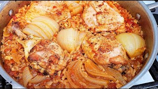 ARROZ CON POLLO  Mexican Style Chicken And Rice Recipe  Simply Mama Cooks [upl. by Irok449]