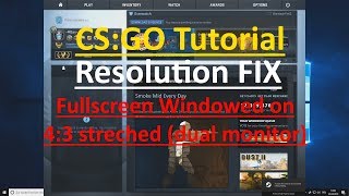 2021 CSGO Tutorial NVIDIA  43 stretched Fullscreen Windowed mode  multi monitors  no altTAB [upl. by Hege352]