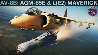 REVISED AV8B Harrier AGM65E amp LE2 Laser Guided Maverick Tutorial  DCS WORLD [upl. by Hajidak497]