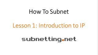 How to Subnet  Lesson 1 [upl. by Enialb165]