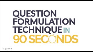 The Question Formulation Technique in 90 Seconds [upl. by Arehc280]