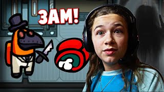 Playing AMONG US At 3AM Bad Idea  JKREW GAMING [upl. by Nodyarb]