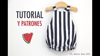 DIY Coser Peto Marinero para bebe patrones gratis [upl. by Adniral]