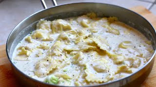 Ravioli in White Sauce Recipe [upl. by Horlacher]