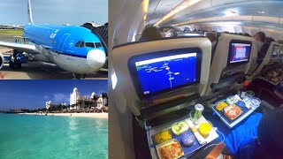 Amsterdam  Aruba KLM Airbus A330200 New Economy Class PHAOA [upl. by Minni]