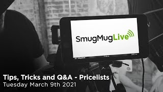 SmugMug Live Episode 75  ‘Tips amp Tricks  How to make and apply Pricelists [upl. by Kelwin774]