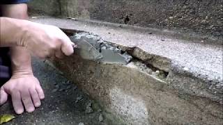 Patch concrete steps easy DIY [upl. by Eittik]