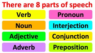 PARTS OF SPEECH 📚  English Grammar  Learn with examples [upl. by Glovsky]