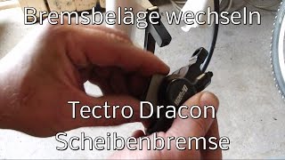 Bremsbeläge wechseln Tectro Dracon Scheibenbremse replace brake pads [upl. by Simpkins]