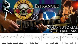 Guns N Roses  Estranged 1st guitar solo lesson with tablatures and backing tracks [upl. by Letniuq]