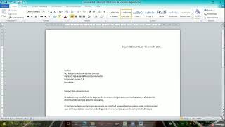 COMO REDACTAR UNA CARTA DE SOLICITUD DE EMPLEO EN WORD Prof José Luis Martínez [upl. by Anin]