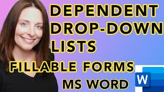 Create Dependent DropDown List in Word  Fillable Forms Microsoft Word [upl. by Ehcar308]