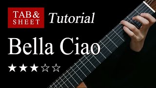 Bella Ciao  Fingerstyle Lesson  TAB [upl. by Thamora538]