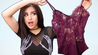 BOYFRIEND BUYS OUTFITS FOR GIRLFRIEND TRY ON HAUL [upl. by Enilesoj]