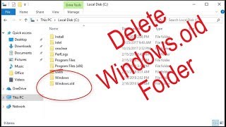 Delete Windowsold folder from Windows 10 [upl. by Arezzini]