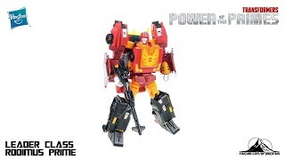 Optibotimus Reviews Transformers Power of the Prime Leader Class RODIMUS PRIME [upl. by Aigil824]