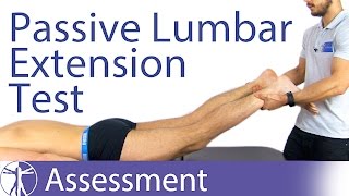 Passive Lumbar Extension Test PLET  Lumbar Instability [upl. by Isaak]