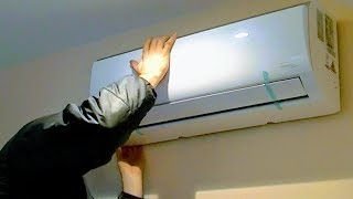 AIR CONDITIONER DETAIL INSTALL SPLIT DUCTLESS AC HEATING INVERTERMINI PUMP SYSTEM SETUPDIY HOW TO [upl. by Ettezil]