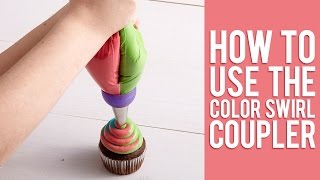 Learn How To Pipe 3Color Icing Swirls  NEW 3Color Coupler Tutorial [upl. by Ecniv874]