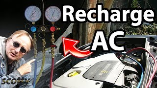 How to Recharge Car AC System Refrigerant [upl. by Kreindler]