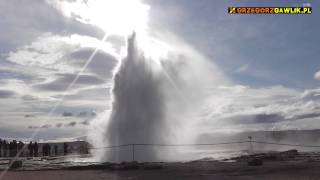 ISLANDIA  słynny GEJZER STROKKUR  Geyser in Iceland [upl. by Cesar923]