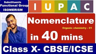 IUPAC  Nomenclature of ORGANIC Carbon amp its compound  Functional groups [upl. by Jarrell]