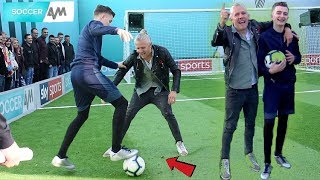 CAN I NUTMEG A PRO FOOTBALLER ON LIVE TV  JIMMY BULLARD SOCCER AM CHALLENGE [upl. by Nicola]