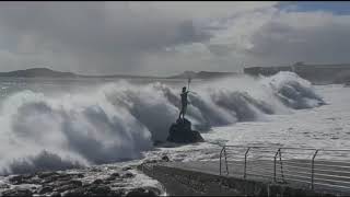 Precioso vídeo del Neptuno Poseidón en la Playa de Melenara en Telde Gran Canaria [upl. by Gal220]