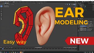 Modeling a EAR in Blender [upl. by Dudley]