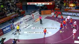 EspañaDinamarca  Mundial Balonmano 2015  Cuartos Final [upl. by Amsaj]