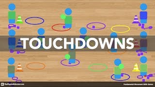 Touchdowns  Physical Education Game Fundamental Movement Skills [upl. by Anerev119]