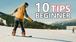 10 Beginner Snowboard Tips  First Day [upl. by Ardnued367]