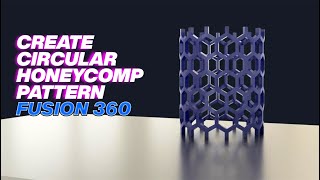 Circular hexagonal honeycomb like pattern in fusion 360 [upl. by Suhploda]