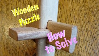 How to solve 3 piece cross wooden puzzle solution [upl. by Oballa983]