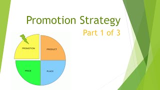 Marketing Mix Promotion Strategy part 1 [upl. by Roath]