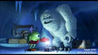 Monster Inc reversed Sully and Mike were chased by a creepy snowman [upl. by Adoc]