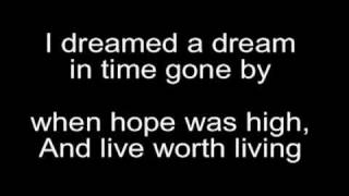 Susan boyleI Dreamed a Dream Lyrics [upl. by Assirol]