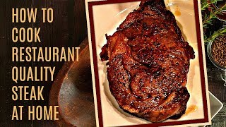 How To Cook A Perfect Steak  In The Oven And Pan Seared On The Stove  Easy to Make Recipe [upl. by Onoitna]