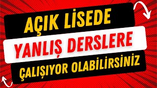 Açık Lise Derslerine Çalışırken DİKKAT [upl. by Dennard]