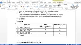 Ejemplo Informe de auditoria interna [upl. by Auqenahc]