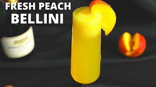 Classic Peach Bellini Recipe [upl. by Ettennil]