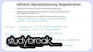 Definition Operationalisierung Testgütekriterien  Personalmanagement [upl. by Allred5]