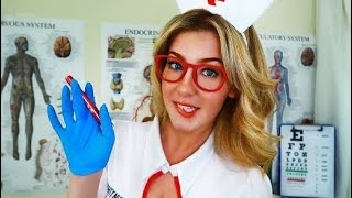 ASMR THE AMUSINGLY INAPPROPRIATE NURSE  Medical Examination [upl. by Aidam]