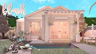 BLOXBURG blush family house 58k l tour  speedbuild ♡ [upl. by Eak]