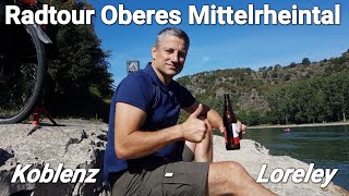 Radtour Oberes Mittelrheintal von Koblenz zur Loreley auf dem Rheinradweg [upl. by Kataway]