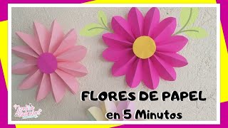 Como hacer FLORES DE PAPEL fáciles En Menos de 5 MINUTOS [upl. by Michaelina236]