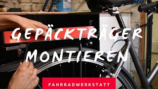 Gepäckträger montieren  Trekkingbike  Bikepacking [upl. by Tyne]