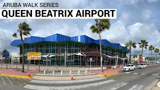 Aruba 🇦🇼 Airport ✈️ Walking Tour [upl. by Ahsyekat]