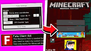 FATE CLIENT IN MCPE Keystrokes CPS Counter RGB and MORE Minecraft Bedrock Edition [upl. by Neened]